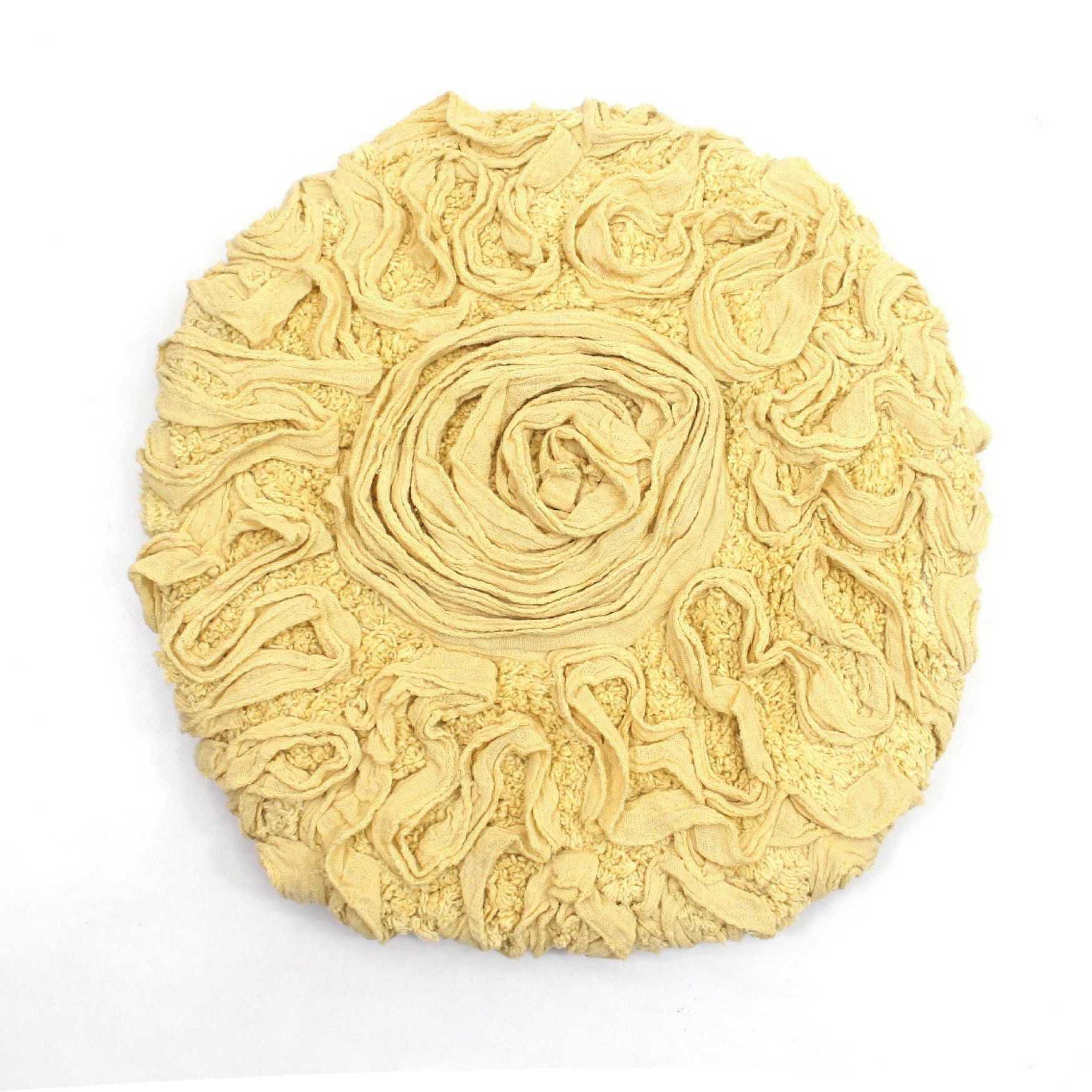 Bell Flower Bath Rug Collection, YELLOW, hi-res image number 0