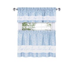 Live, Love, Laugh Window Curtain Tier Pair and Valance Set - 58x36