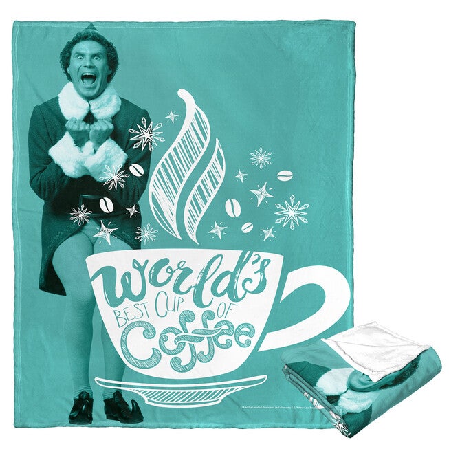 Wb Elf Best Coffee Silk Touch Throw Blanket, O, hi-res image number 0