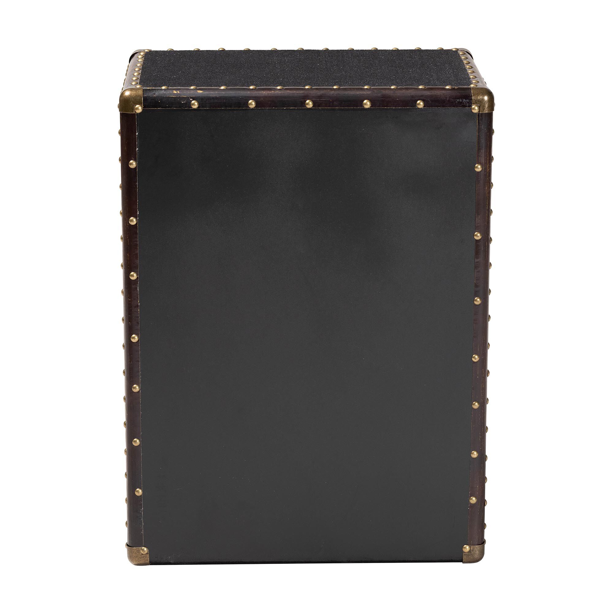 Jaelyn Vintage Black Canvas 4-Drawer End Table, BLACK, alternate image number 5