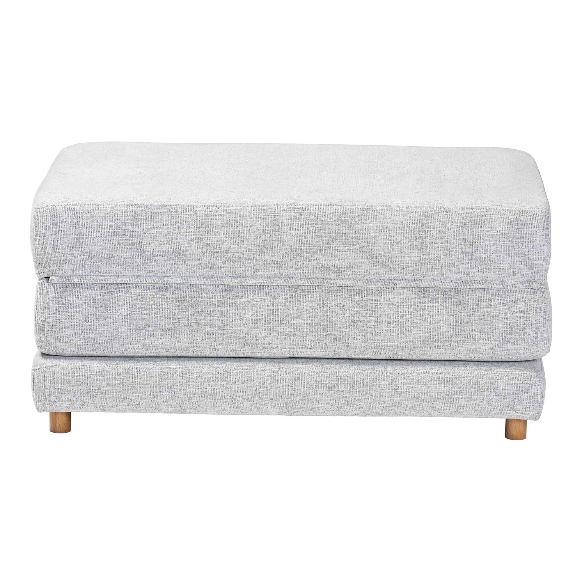 Sabriel Modern Light Grey Fabric Convertible Sleeper Ottoman, BROWN, alternate image number 4