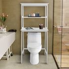 Spacesaver 100% Solid Wood Over The Toilet Rack with Shelves - White, , alternate image number null