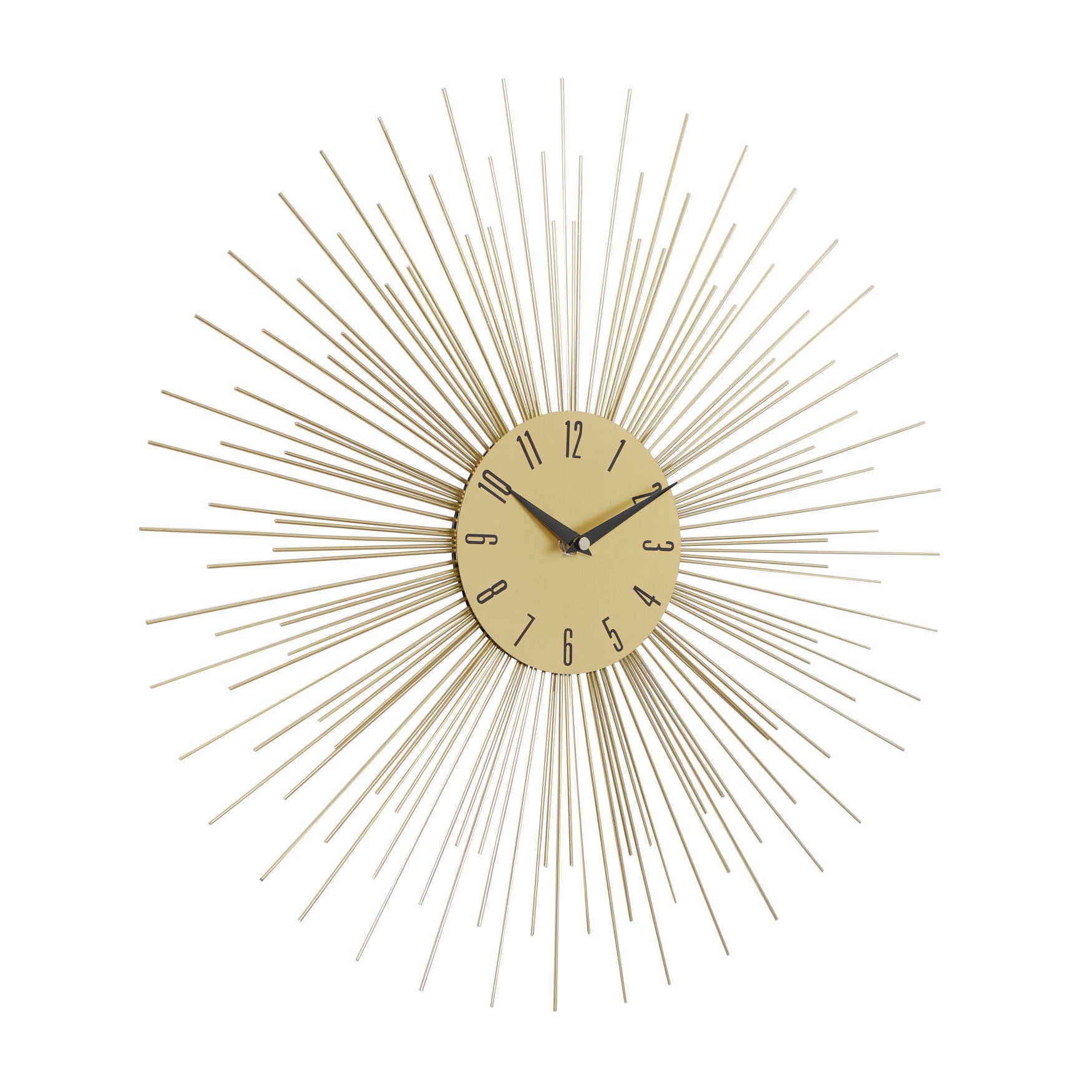 Gold Metal Contemporary Wall Clock, , alternate image number 3