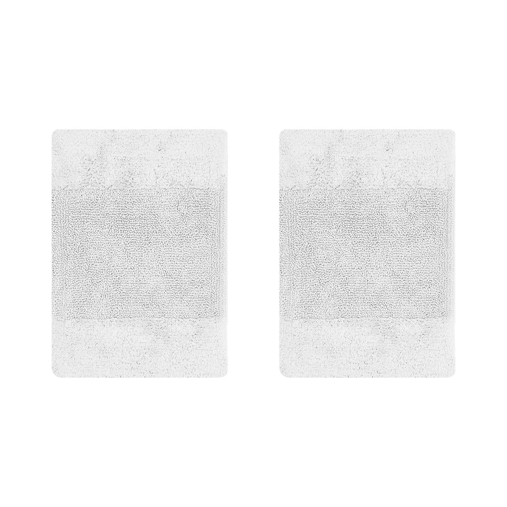 Granada Collection 100% Cotton 2 Piece (17 inches X 24 inches | 17 inches X 24 inches) Bath Rug Set, WHITE, hi-res image number 0