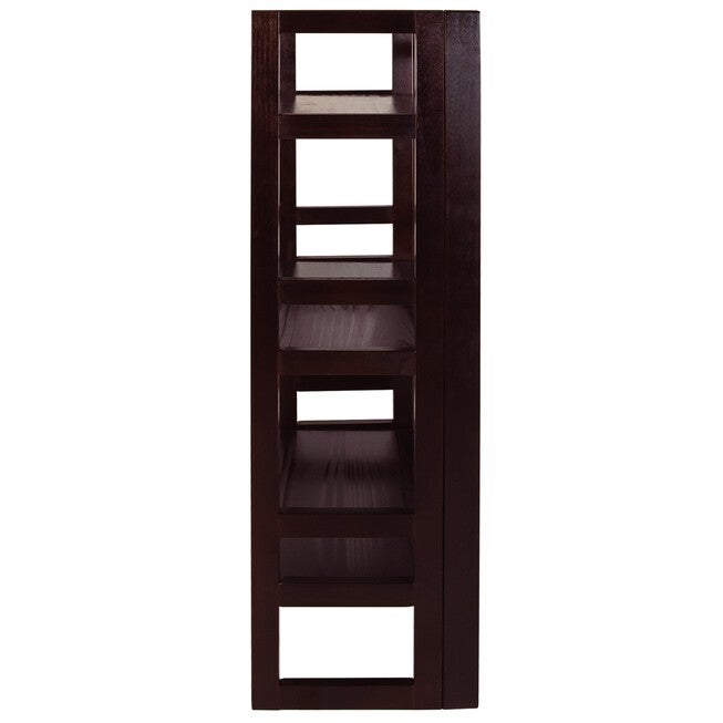 3-Shelf Folding Student Bookcase 20.75 inches Wide-Espresso, , on-hover image number null