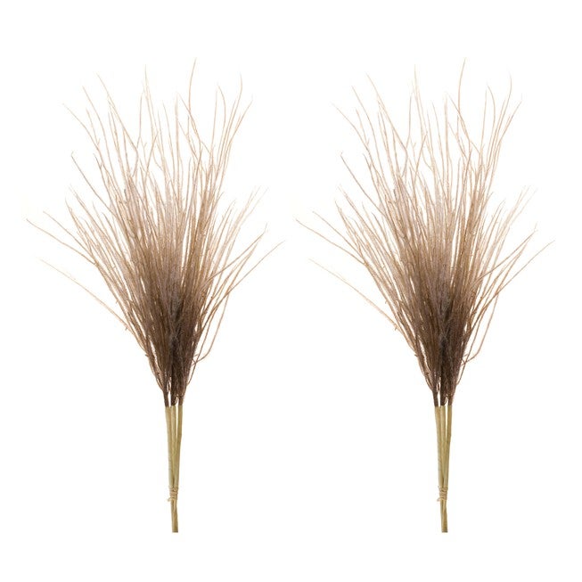 Plume Bundle (Set of 2) 41 inchesH Polyester, WHITE/BROWN, alternate image number null