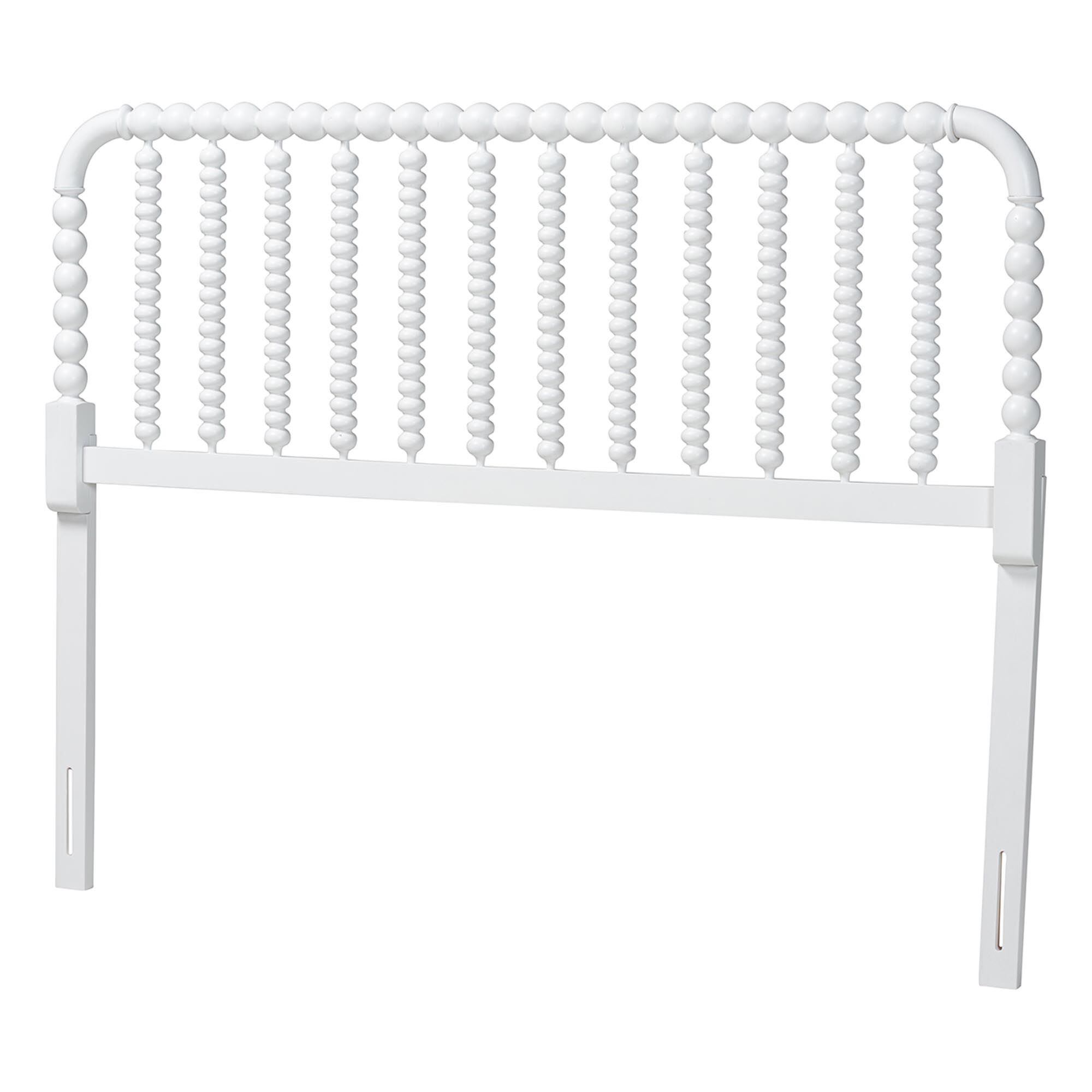 Finley Turned Bobbin Headboard, WHITE, alternate image number 1