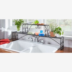 Scroll 2-Tier Over Sink Shelf