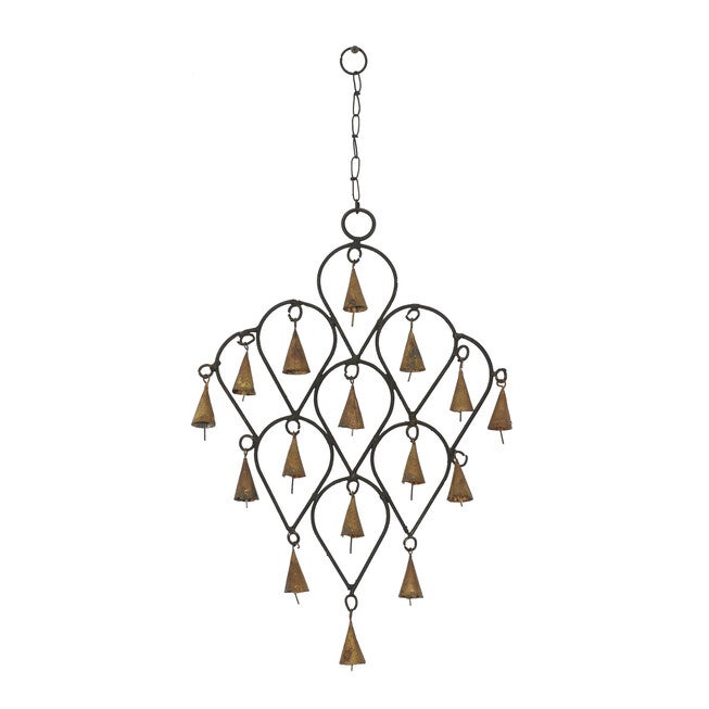 Brass Metal Eclectic Windchime, BRASS, hi-res image number null