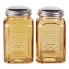 Retro Glass Salt & Pepper Set - Amber, YELLOW, hi-res image number null
