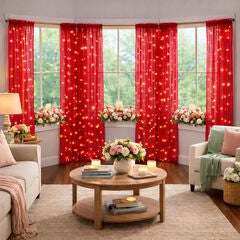 Pre-Lit Rod-Pocket Curtain Panel