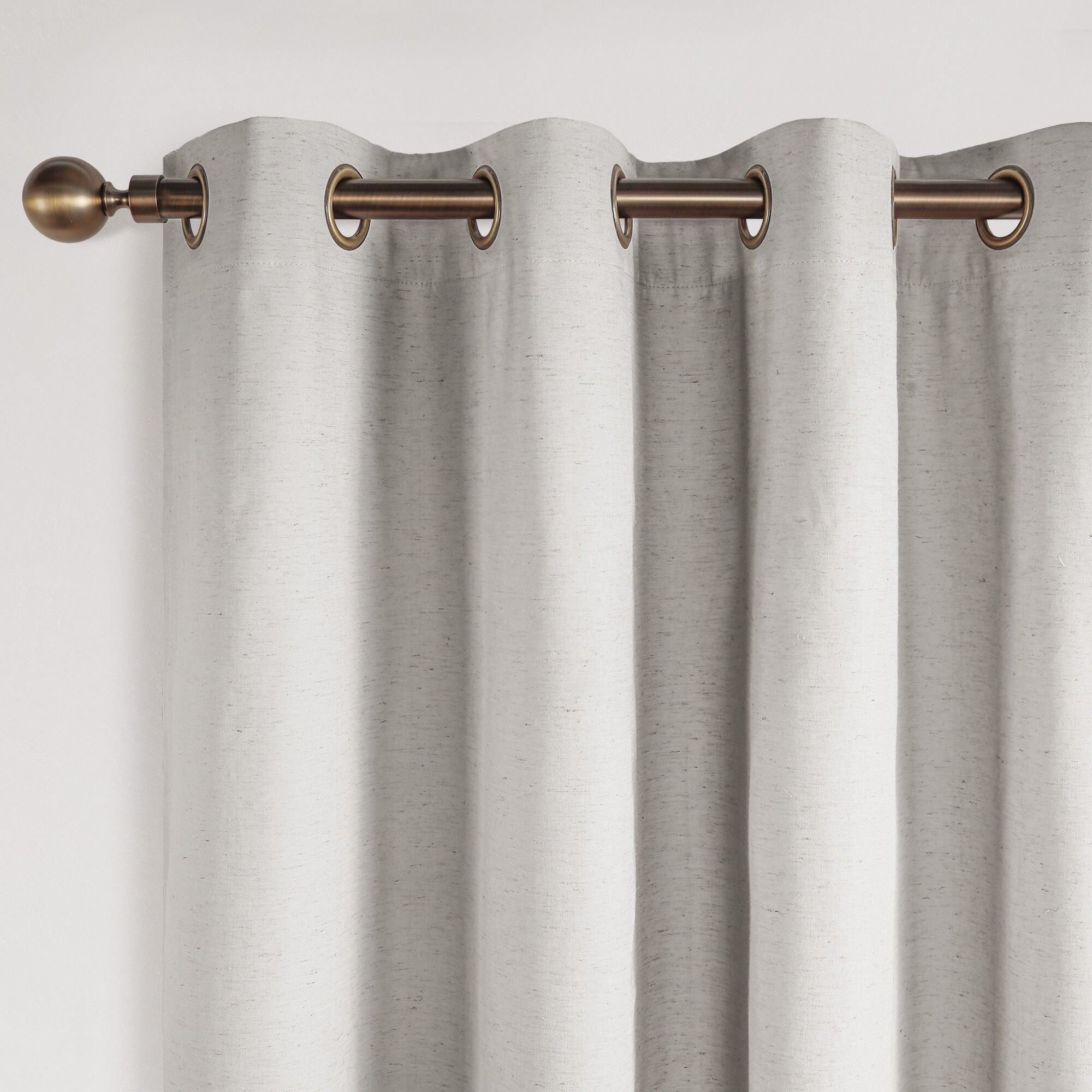 Blackout Linen Blend Grommet Panel Pair, NATURAL, alternate image number 2