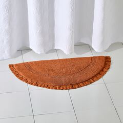 Half Round Ruffle Bath Rug