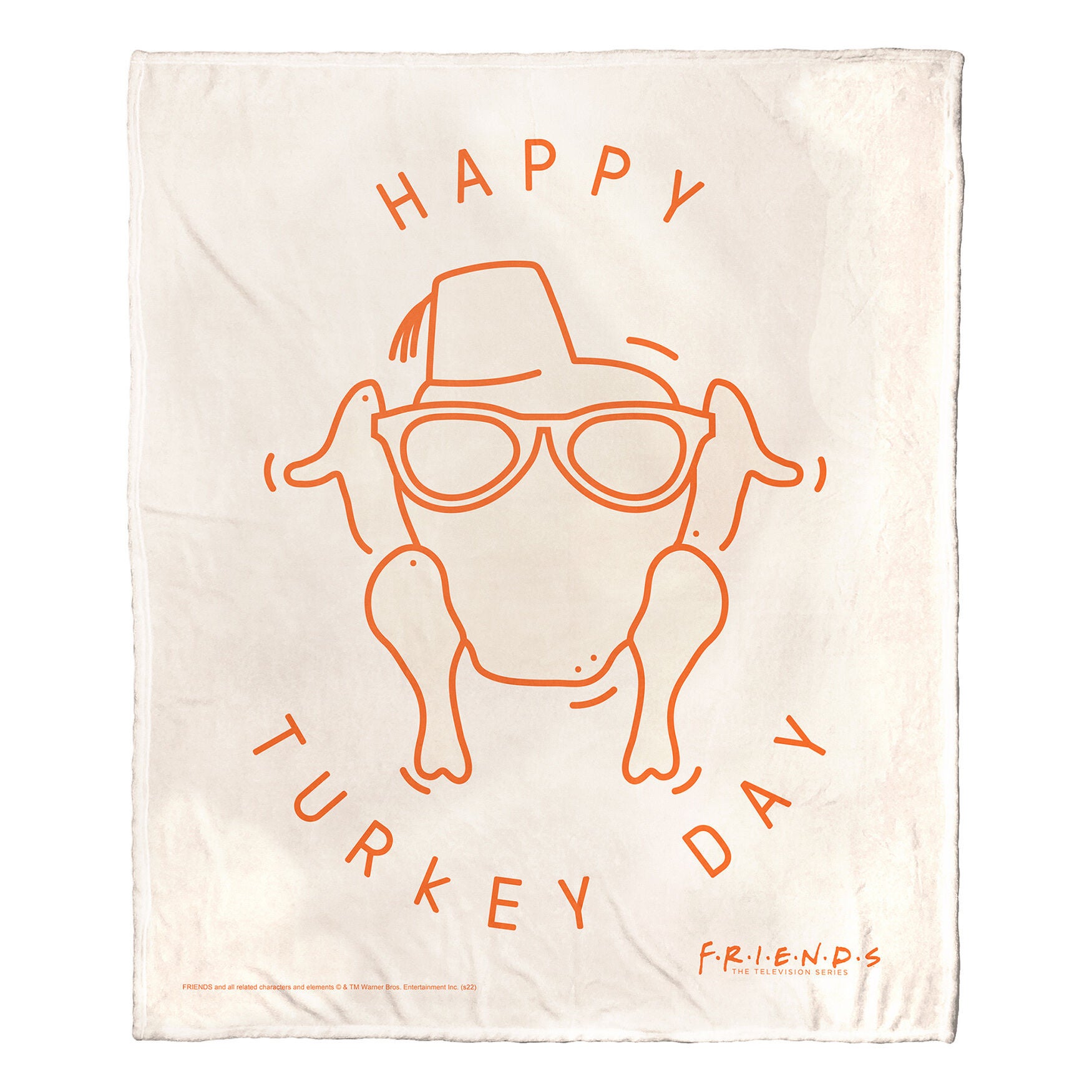 Wb Friends Happy Turkey Day Silk Touch Throw Blanket, , on-hover image number 1