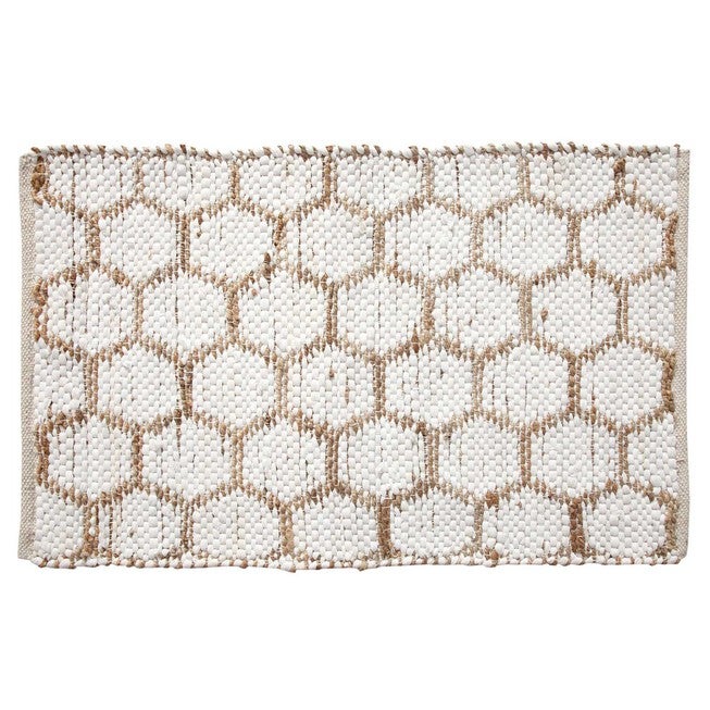 Beehive Modern Collection Area Rug, WHITE, hi-res image number 0