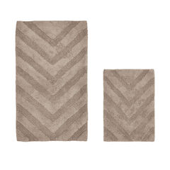Hugo Collection 100% Cotton 2 Piece (17" X 24" | 24" X 40") Bath Rug Set