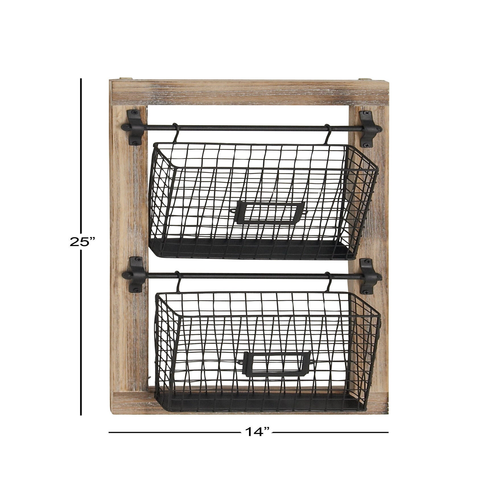 Black Metal Farmhouse Magazine Rack Holder Magazine Rack Holder, , alternate image number 5