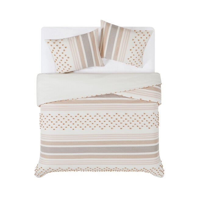 Mia Tufted Texture 3-Pc. Duvet Cover Set, , alternate image number null