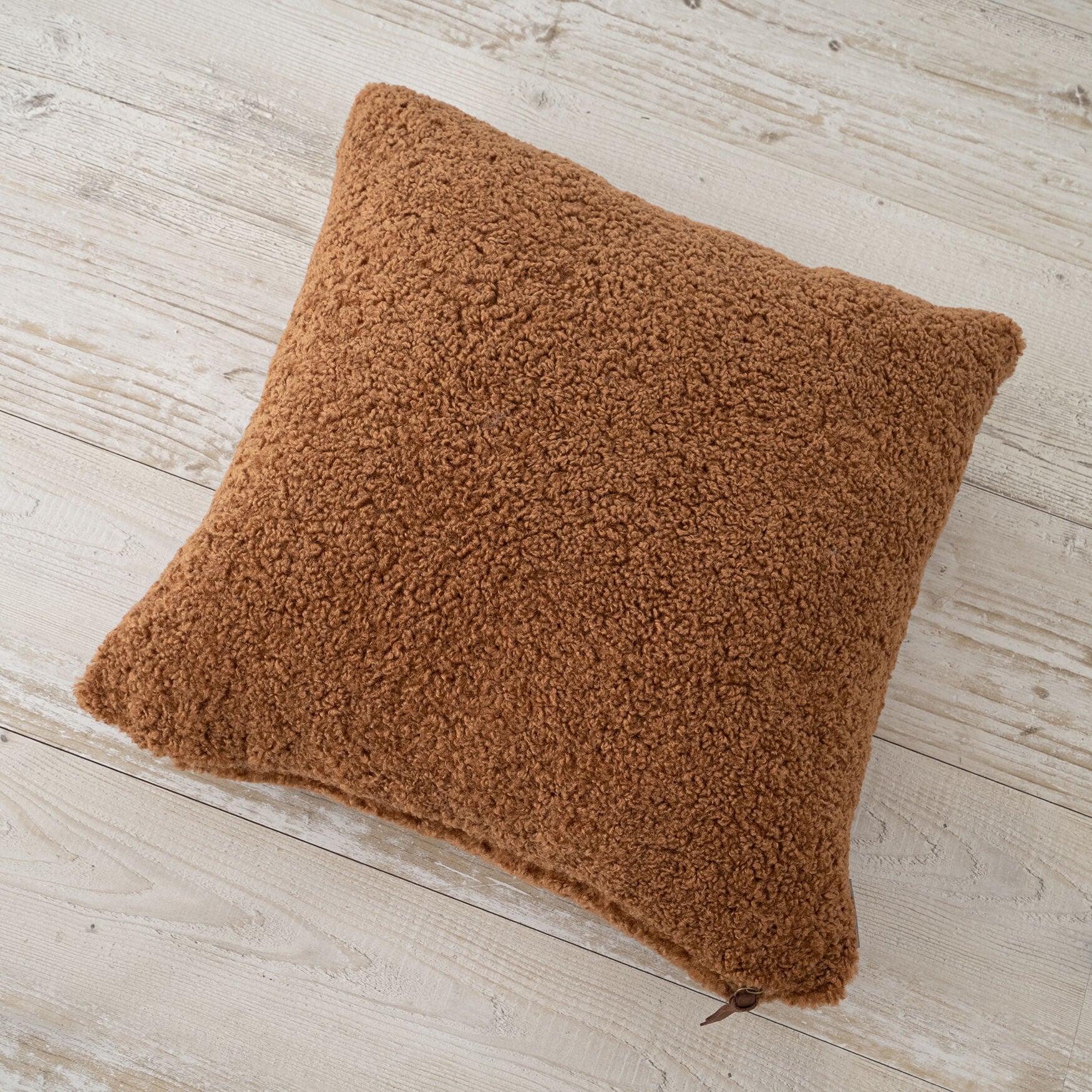 Teddy Sherpalux Plush Solid Square Pillow, , alternate image number 3
