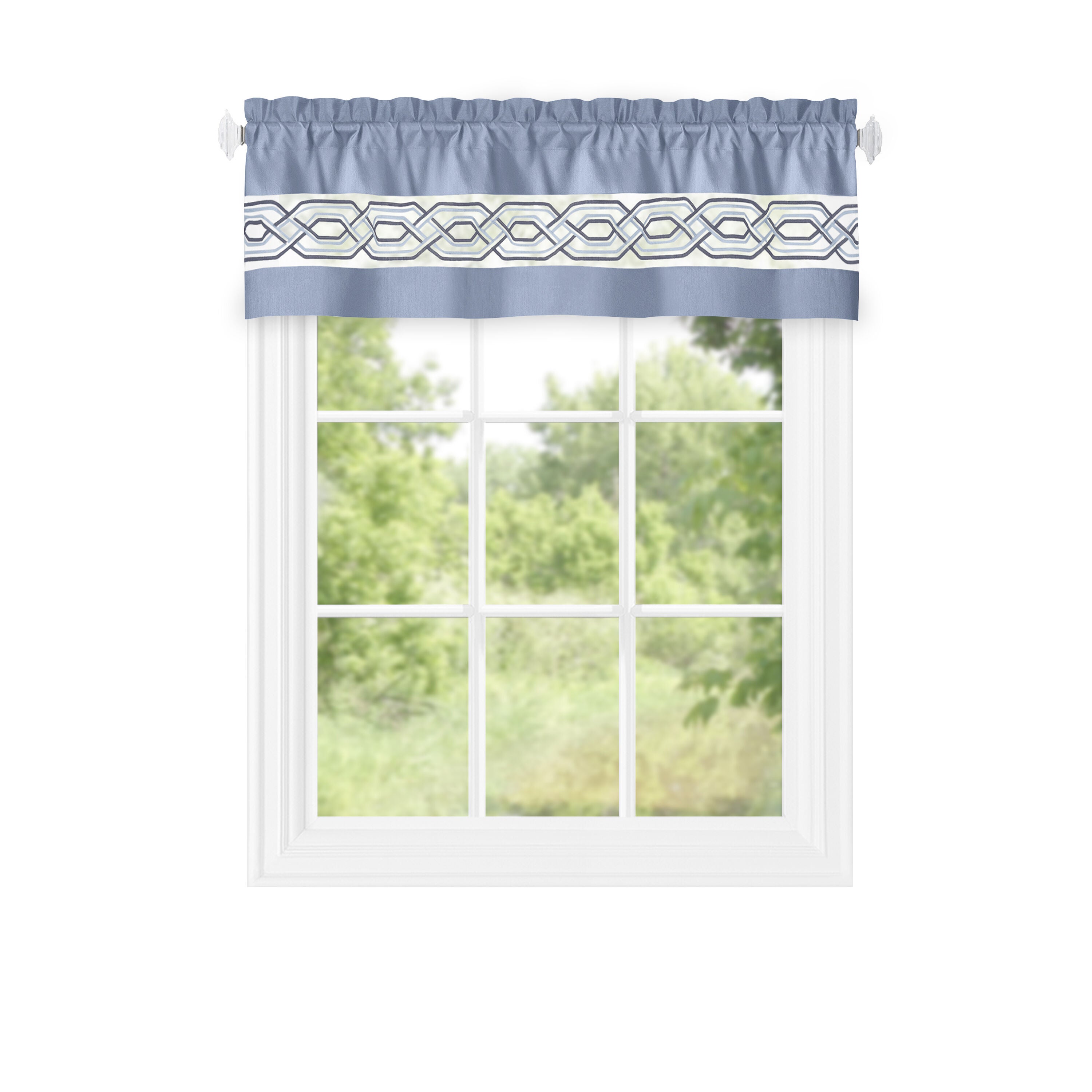 Paige Window Curtain Valance, BLUE, alternate image number 2