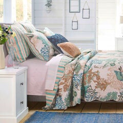 Atlantis Coastal Seashell Cotton Quilt Set