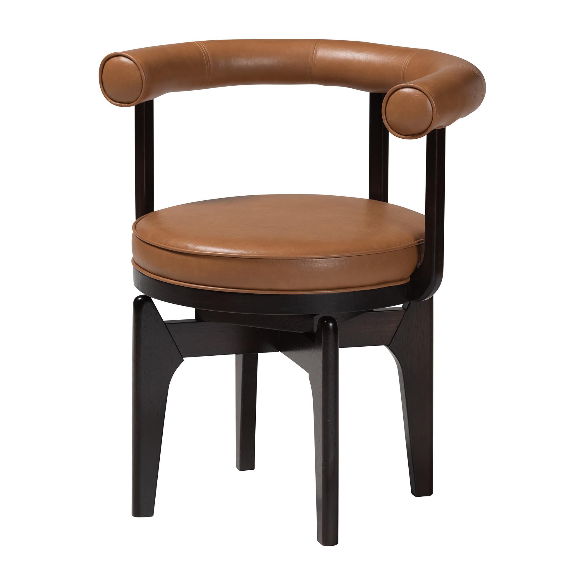Delacruz Swivel Dining Chair, TAN, alternate image number 1
