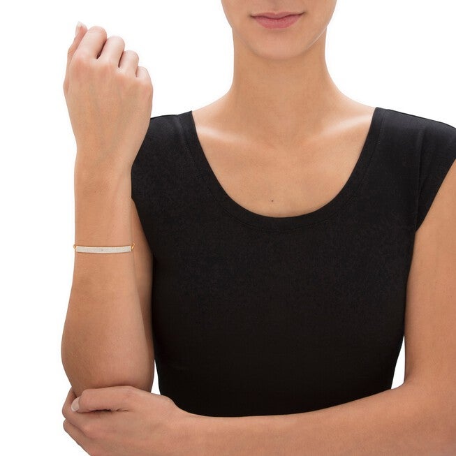 18K Gold-Plated Diamond Accent Demi Hoop Earrings, Ring and Adjustable Bolo Bracelet Set 9 inches, , alternate image number 2