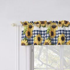 Sunflower Window Treatment Valance Curtains