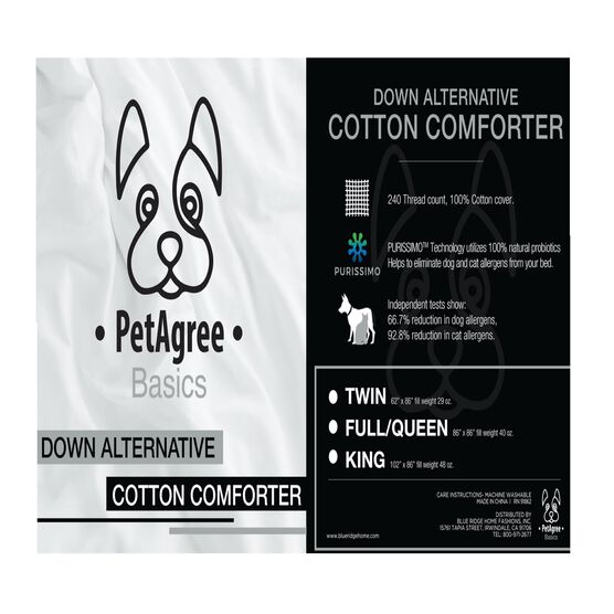 Pet Agree Basic 100% Cotton Allergens Free Down Alternative Comforter, , alternate image number null