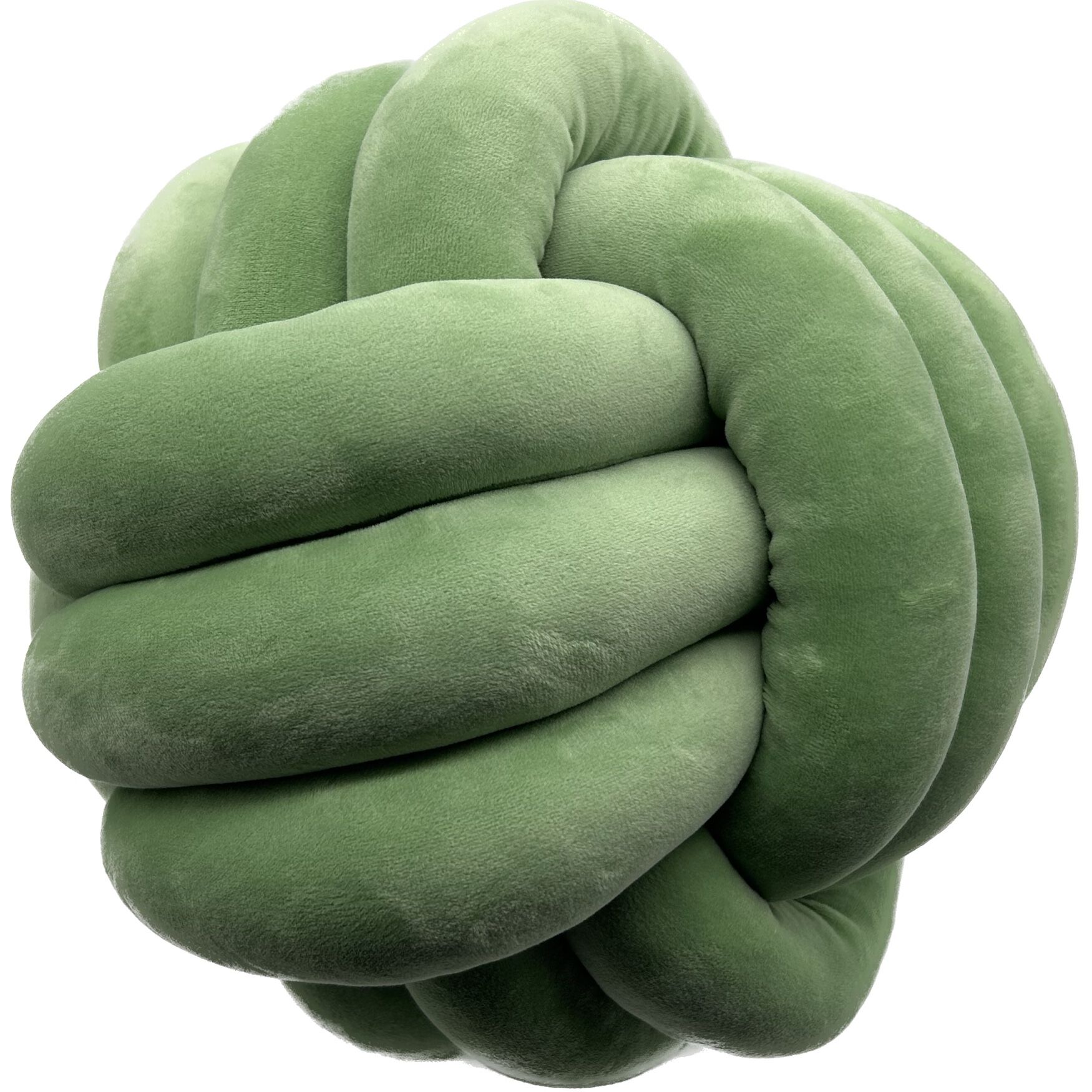 Soft Plush Knott Pillow Ball Cushions, GREEN, hi-res image number 0