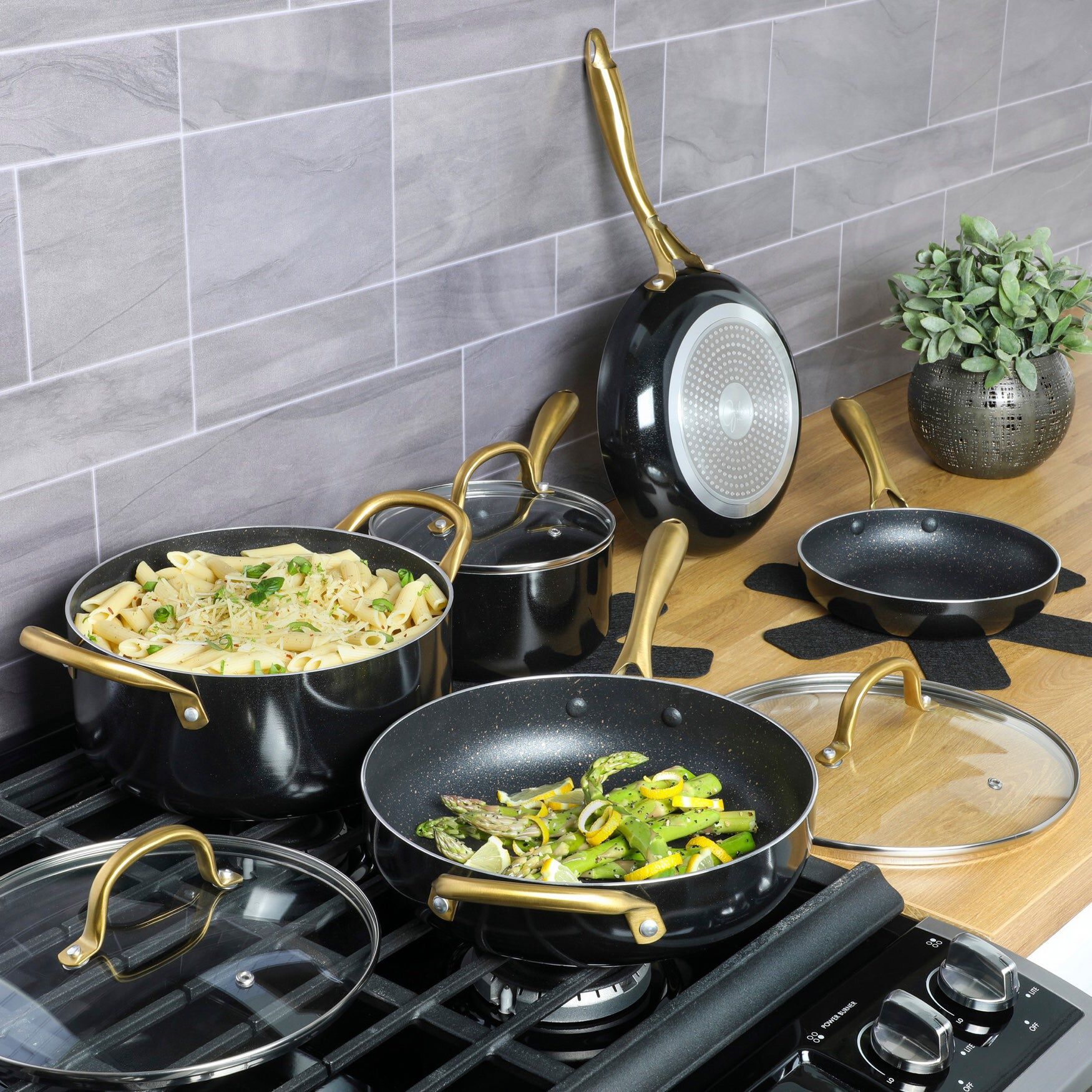  12-PC. Non-Stick Aluminum Cookware Set