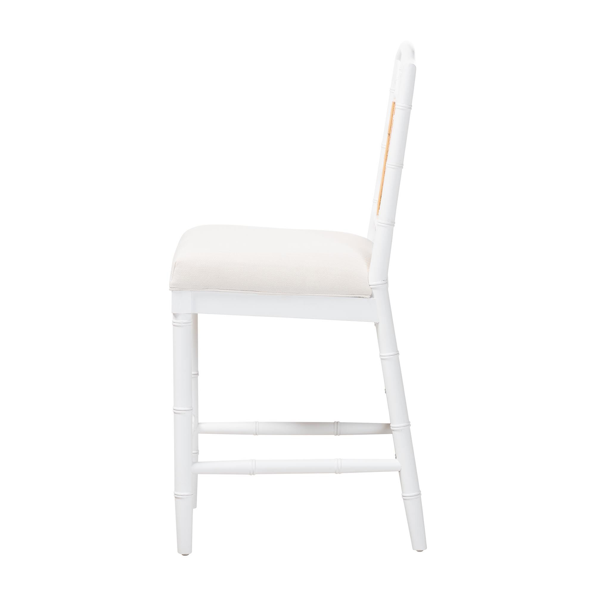 Victor White Counter Stool, WHITE BROWN, alternate image number 3