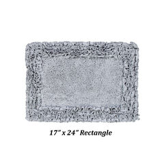 Shaggy Border Bath Rug Mat, 17" X 24"