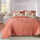 Wheatly Ruffled Gingham Quilt And Pillow Sham Set, , on-hover image number null