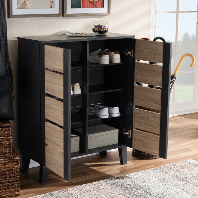 Melle 2-Door Wood Entryway Shoe Storage Cabinet Furniture, , alternate image number 7