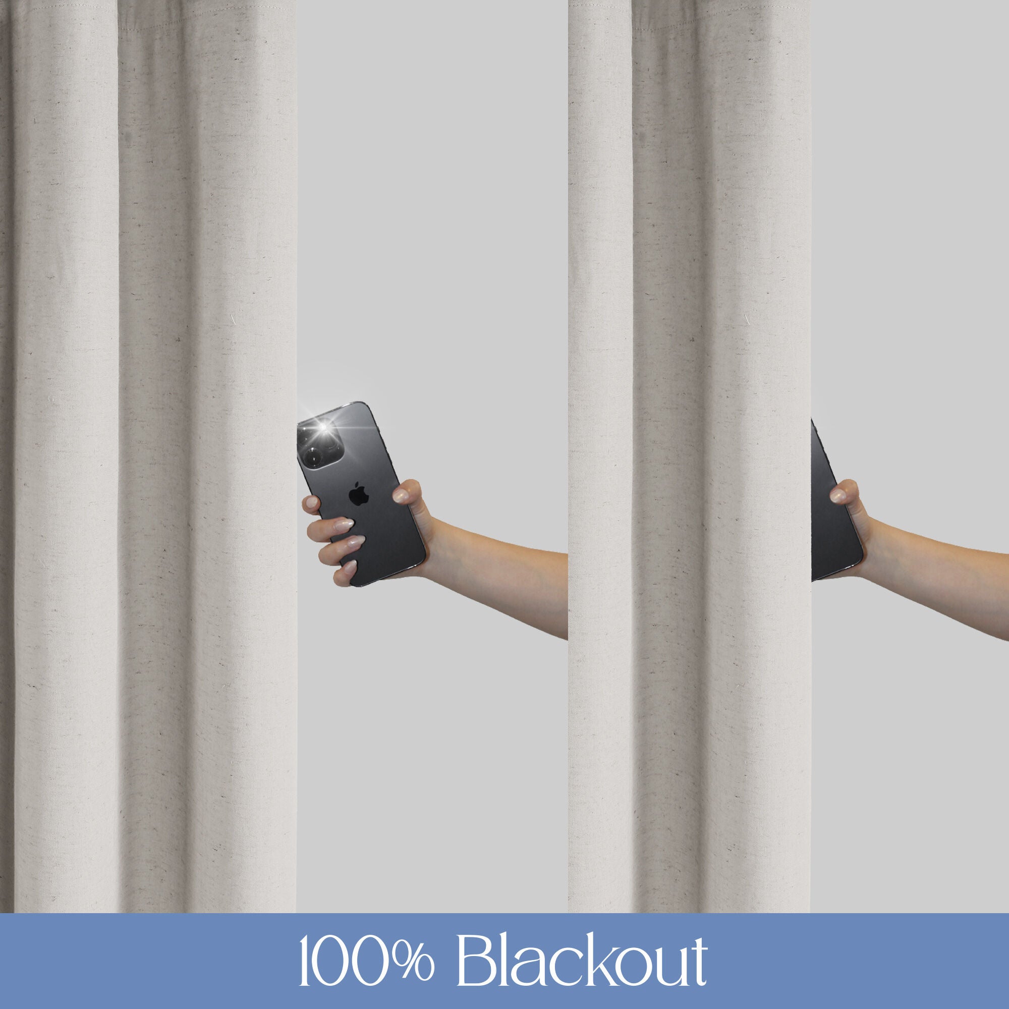 Blackout Linen Blend Grommet Panel Pair, NATURAL, alternate image number 5