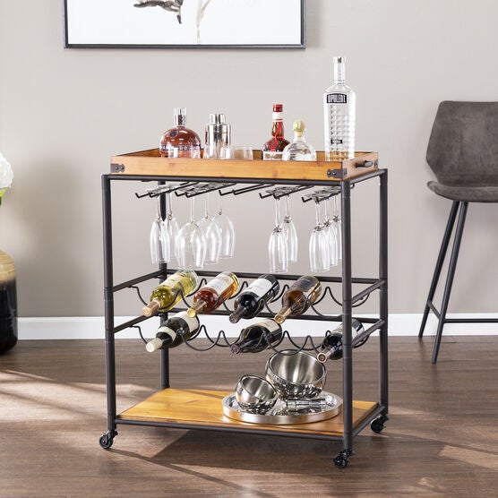 Mayson Bar Cart, BLACK, hi-res image number null
