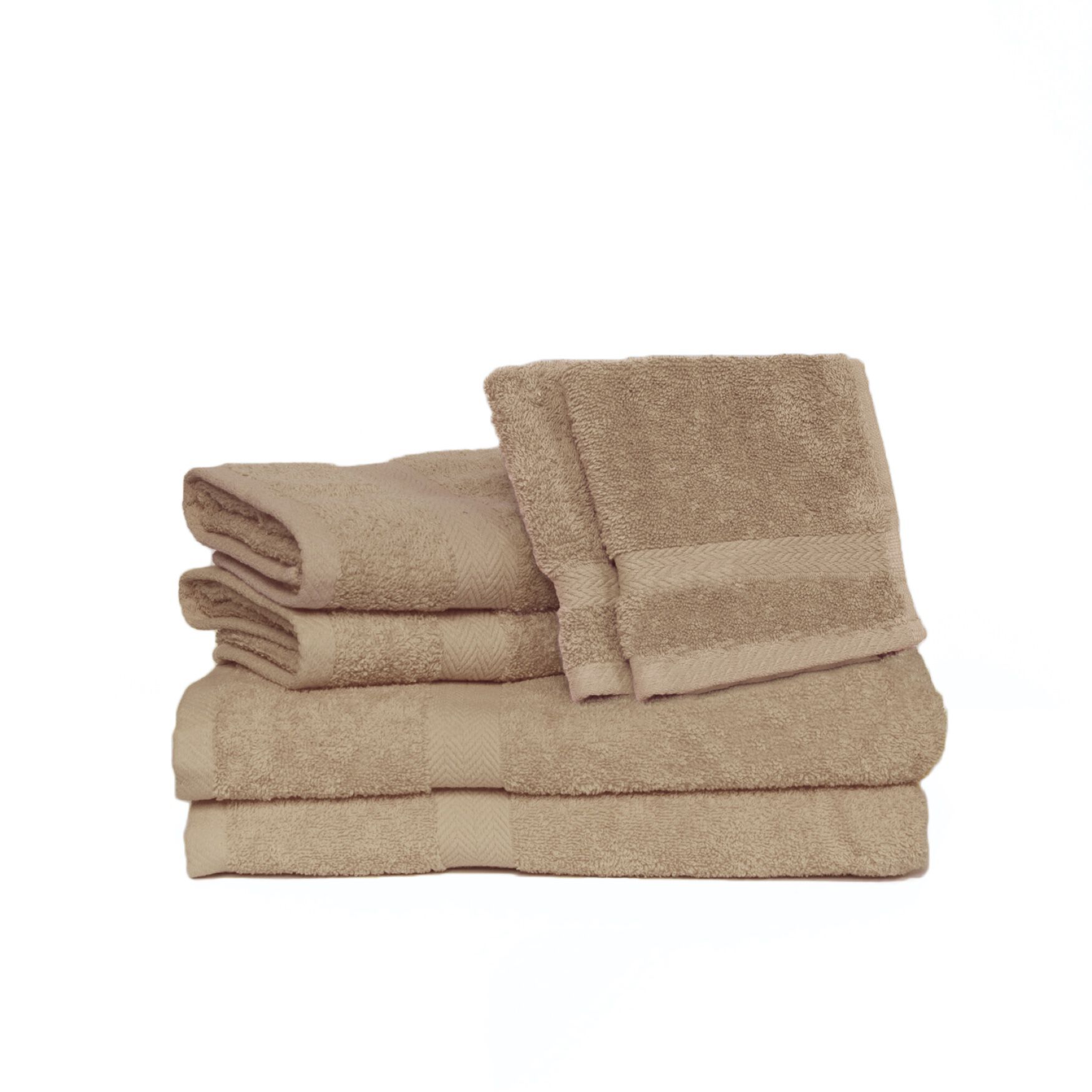 Deluxe 6-Pc. Towel Set, TAUPE, hi-res image number 0