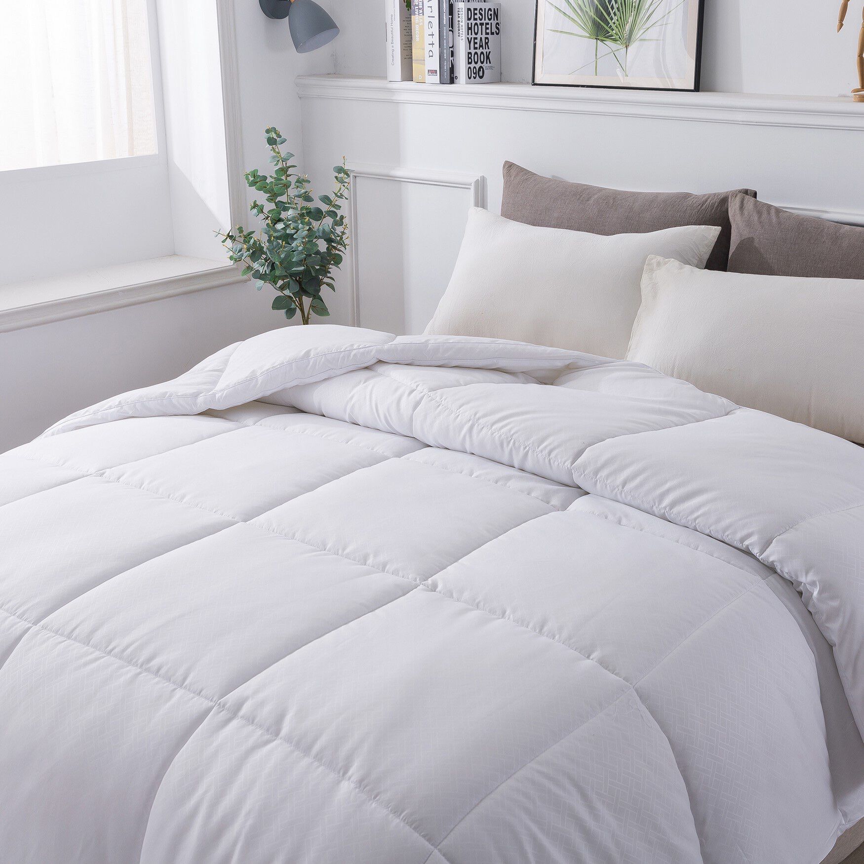 European Gusset Down Alternative Comforter, , on-hover image number 1