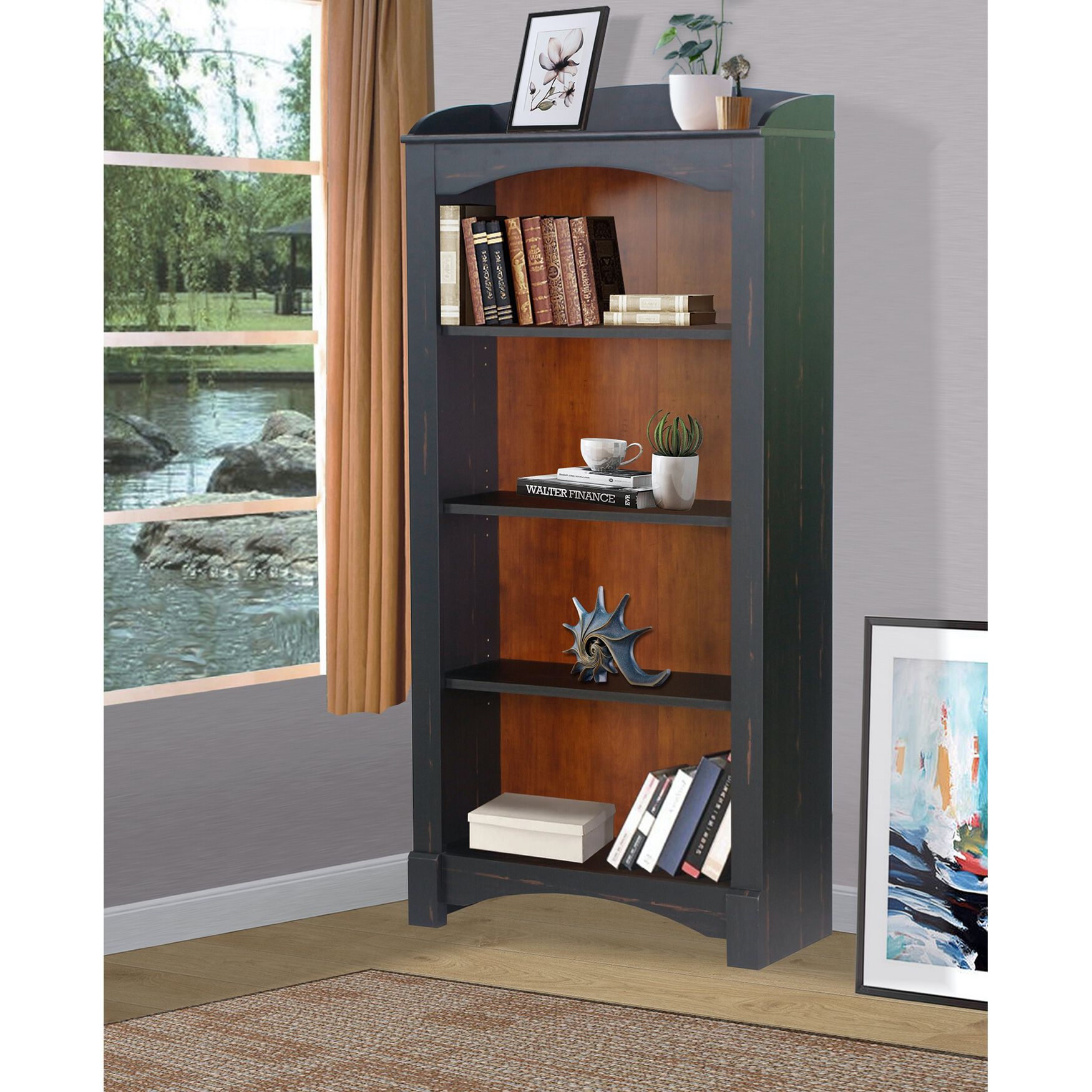 Hawksbury 4-Shelf Bookcase Bookcase, , on-hover image number 1