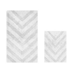 Hugo Collection 100% Cotton 2 Piece (17" X 24" | 24" X 40") Bath Rug Set