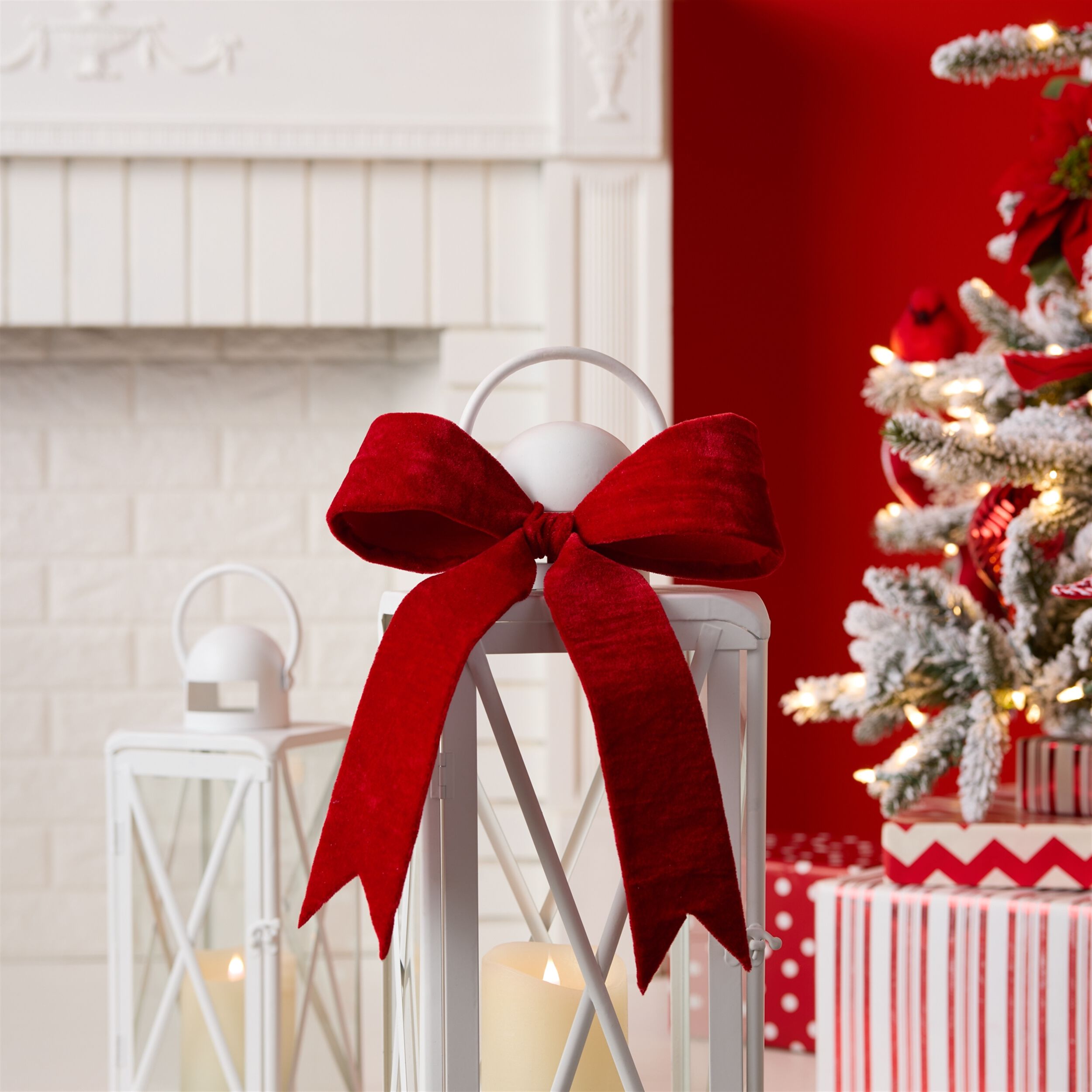 Red Wired Holiday Boy (Set of 2), RED, alternate image number 1