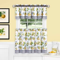 Lemon Drop Tier and Valance Window Curtain Set