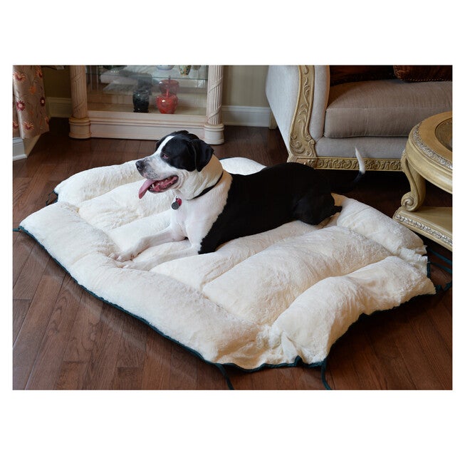 Pet Bed & Mat, Luxury soft Dog Cushion, Laurel Green/Ivory, X-Large, , alternate image number null