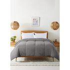Cozy Down Alternative Reversible Comforter, Grey, GREY, hi-res image number 0