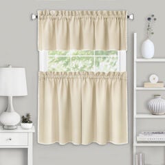 Kendal Tier and Valance Window Curtain Set