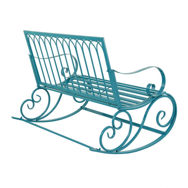 Turquoise Metal Eclectic Bench, , alternate image number null