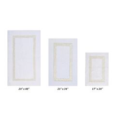 Hotel Collectionis Bath Mat Rug 3 Piece Set (17" x 24" | 21" x 34" | 24" x 40")