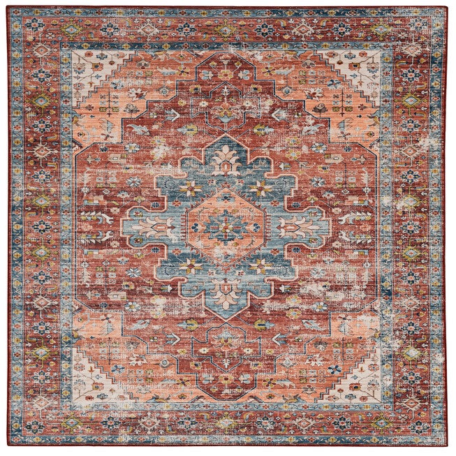 Washable Carter Rust/Ivory Rug, RUST, hi-res image number null