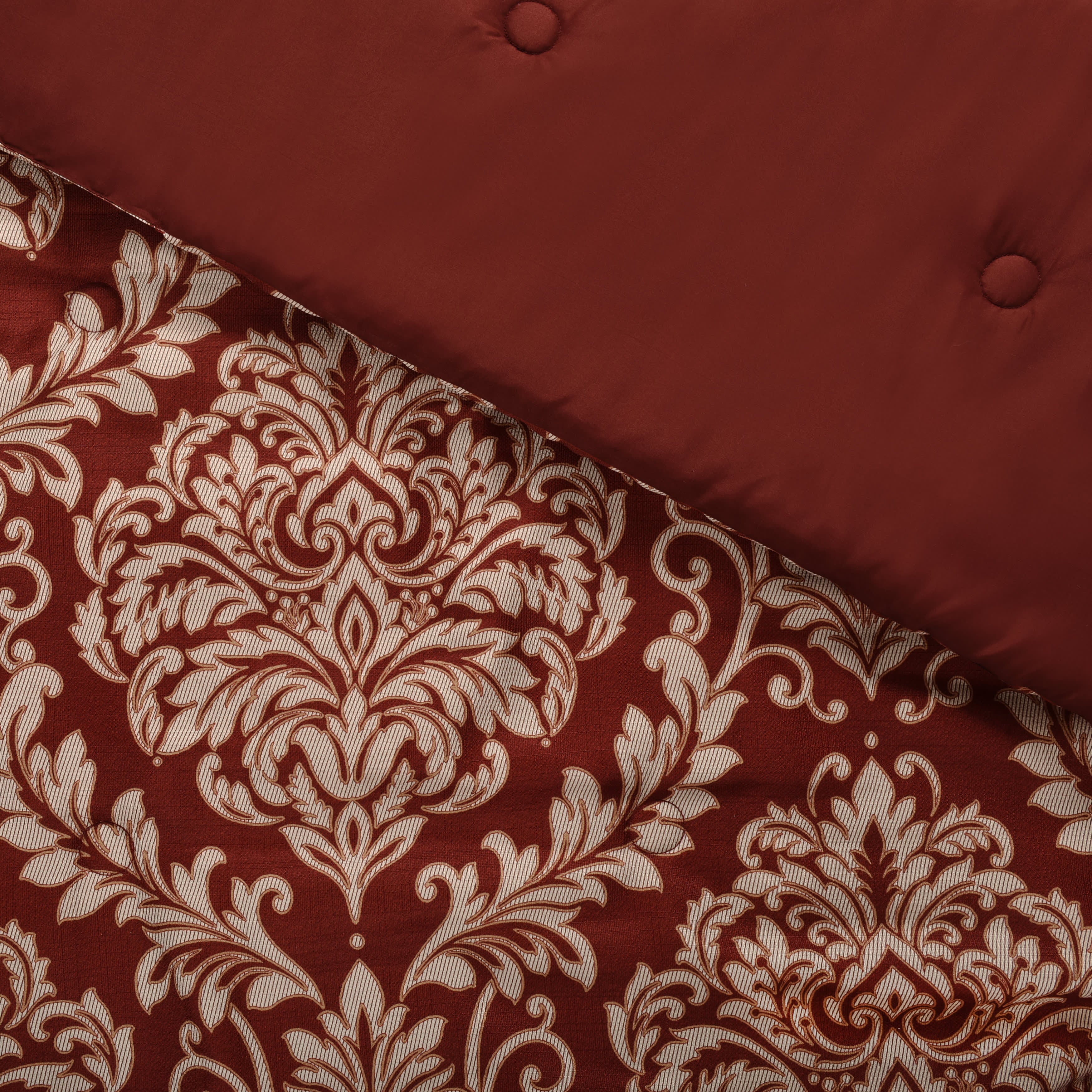 Lazia 3 Piece Comforter Set, RED, alternate image number 3